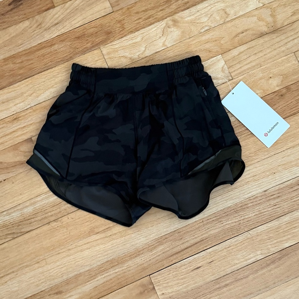 Lululemon Green Camo Athletic Shorts